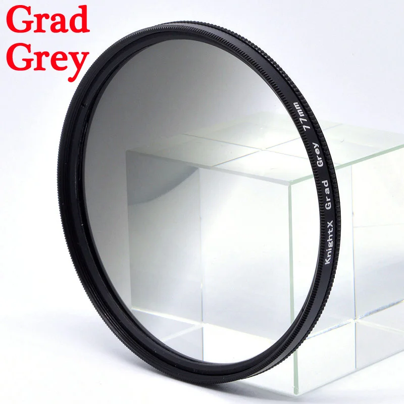 

KnightX graduated grey red orange Camera Lens Filter For canon sony nikon 50d 200d photography d5100 49 52 55 58 62 67 72 77 mm