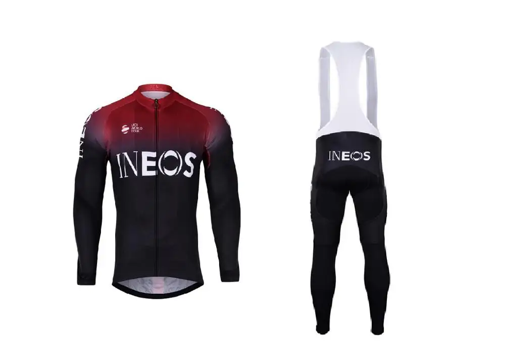 Весна Лето 2020 команда INEOS Мужская Велоспорт Джерси с длинным рукавом