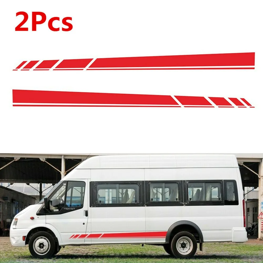 

1 Pairs Car Body Side Decals For Car Truck SUV Long Stripe Vinyl Durable