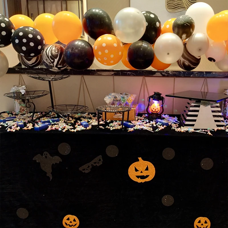 Вечерние украшения на Хэллоуин оранжевый черный шар арка гирлянда набор