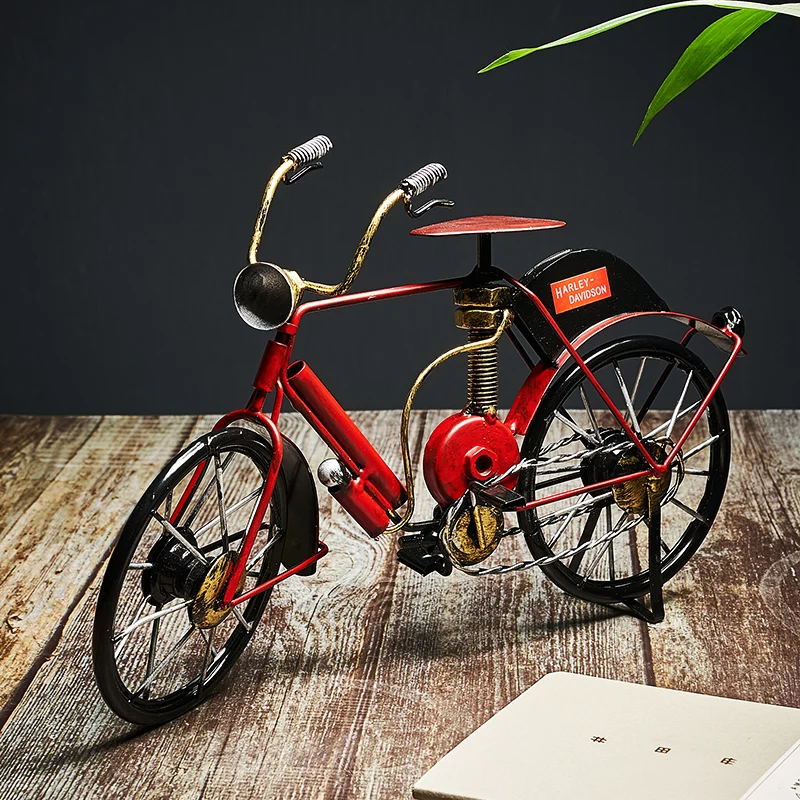 

Retro Iron Bicycle Model Creative Home Decoration Living Room Bookshelf Bedroom Cafe Restaurant Desktop Christmas Birthday Gift