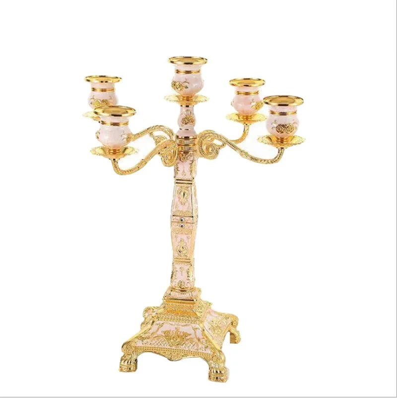 

Vintage Luxury Romantic Iron Art Candle Holders Simple Morrocan Fashion Candelabra Ornaments Porta Velas Christmas Decor Ec50ll