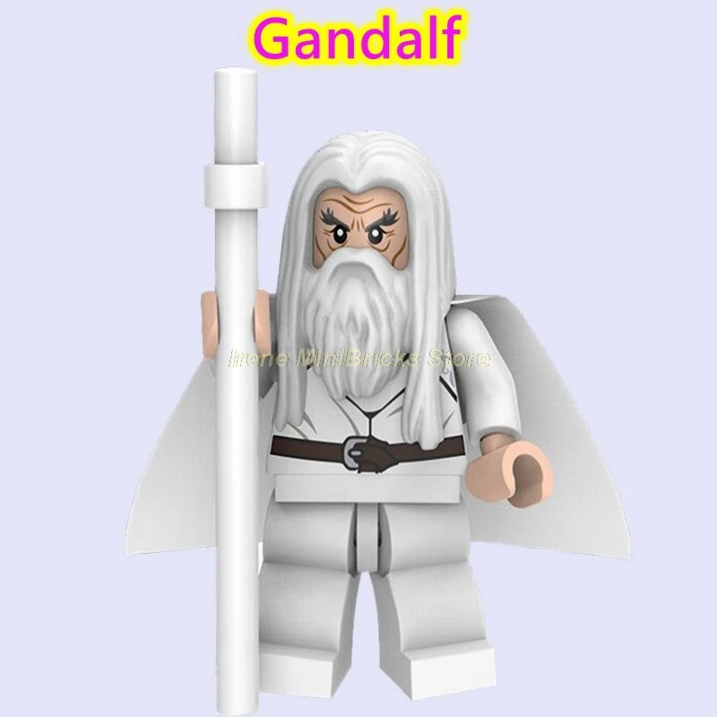 Gandalf Хоббит Властелин колец Bllbo Aragorn Orcs Bard eowin Ringwraith Gandalf подарки на день рождения строительные блоки игрушки для детей - Цвет: Gandalf
