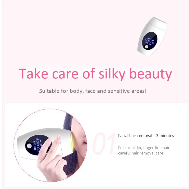 

Professional Permanent IPL Depilator LCD Hair Removal Women Painless Hair Remover Machine, EU Plug