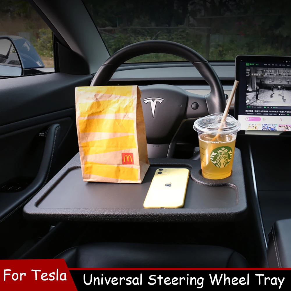 

Автоматическое рулевое управление поднос под руль стол компьютерный стол обеденная тарелка маленькая Рабочая поверхность для Tesla Model 3 Y Model ...