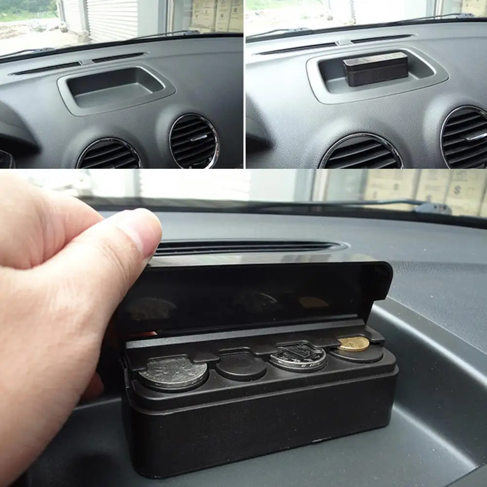 

Изысканный износостойкий пластиковый мини-контейнер для монет для автомобильных аксессуаров, внутреннее хранилище