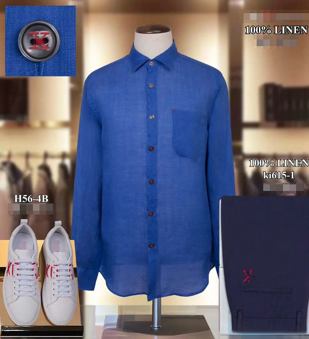 

100% LINEN Billionaire Shirt Long-sleeved men's 2021 new Business fashion warm embroidery big size high-quality M~4XL