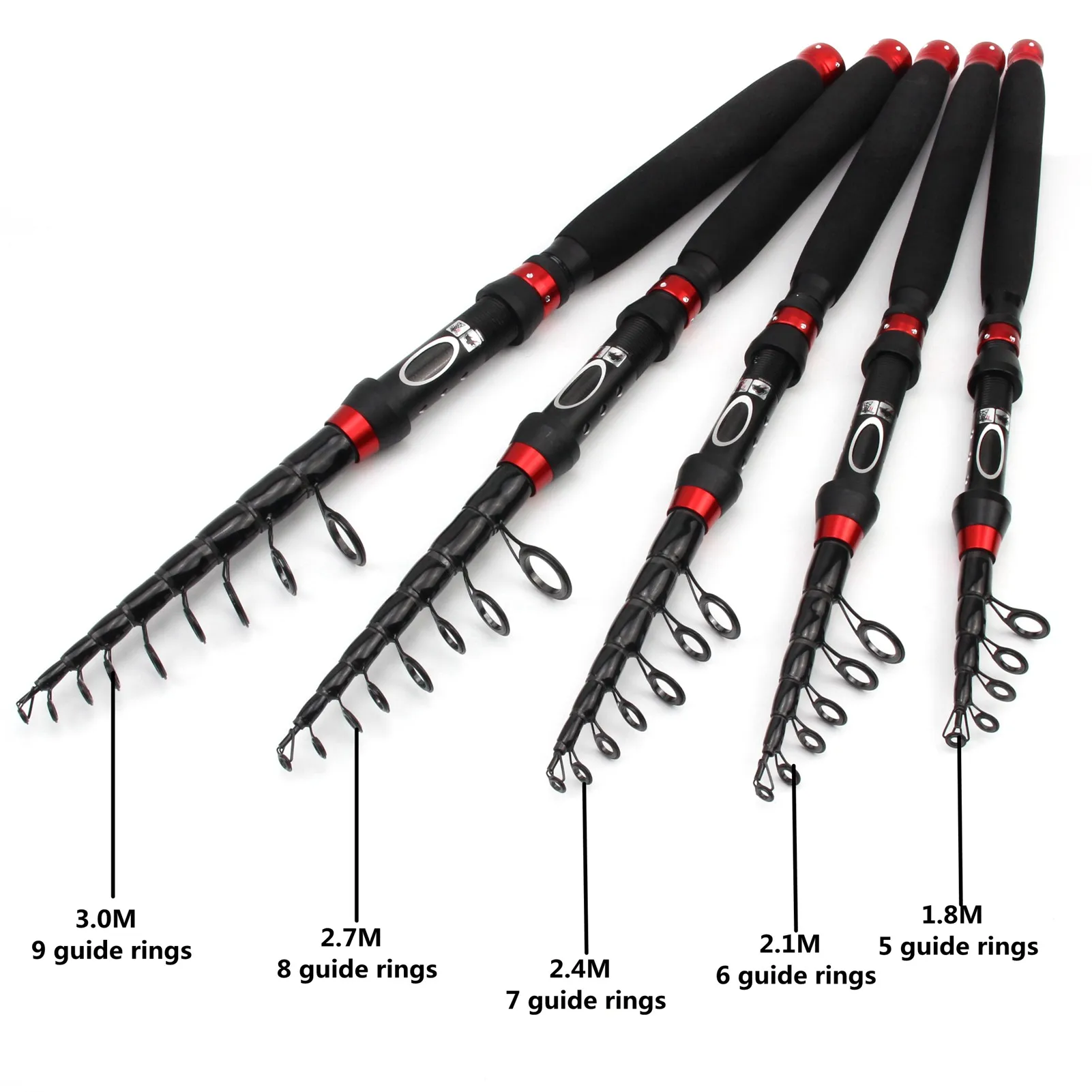 Портативная телескопическая рыболовная удочка спиннинг ручная снасть морская 1 8