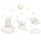 Наклейки на стену в виде слона, животных, звезд, облака, Мультяшные наклейки, украшение для детской комнаты, в скандинавском стиле, детская виниловая наклейка на стену