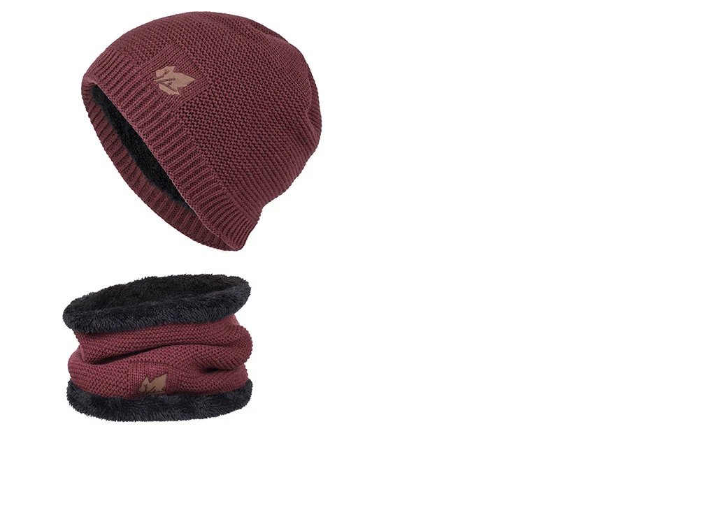 RoxCober, новинка, вязаные шапки Skullies, шапка с воротником, снуд для мужчин и женщин, береты-кепки Gorros, Мужская теплая однотонная зимняя шапка, шапка, комплект