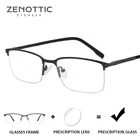 ZENOTTIC сплав полуоправы очки по рецепту для мужчин анти-синий-луч близорукость очки CR39 Оптические фотохромные очки