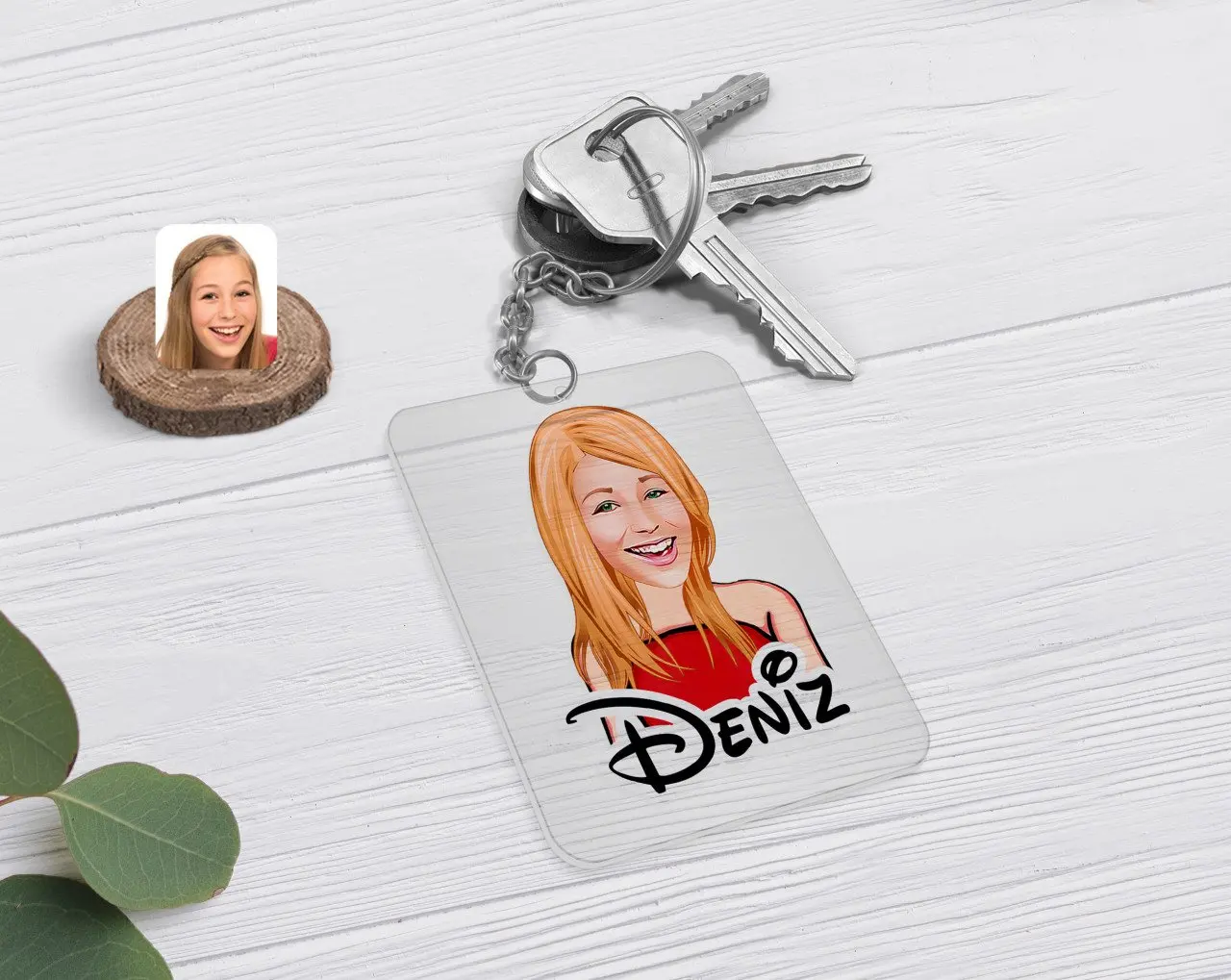 

Personalized Women 'S Caricature Of Transparent Plexiglass Anahtarlık-33