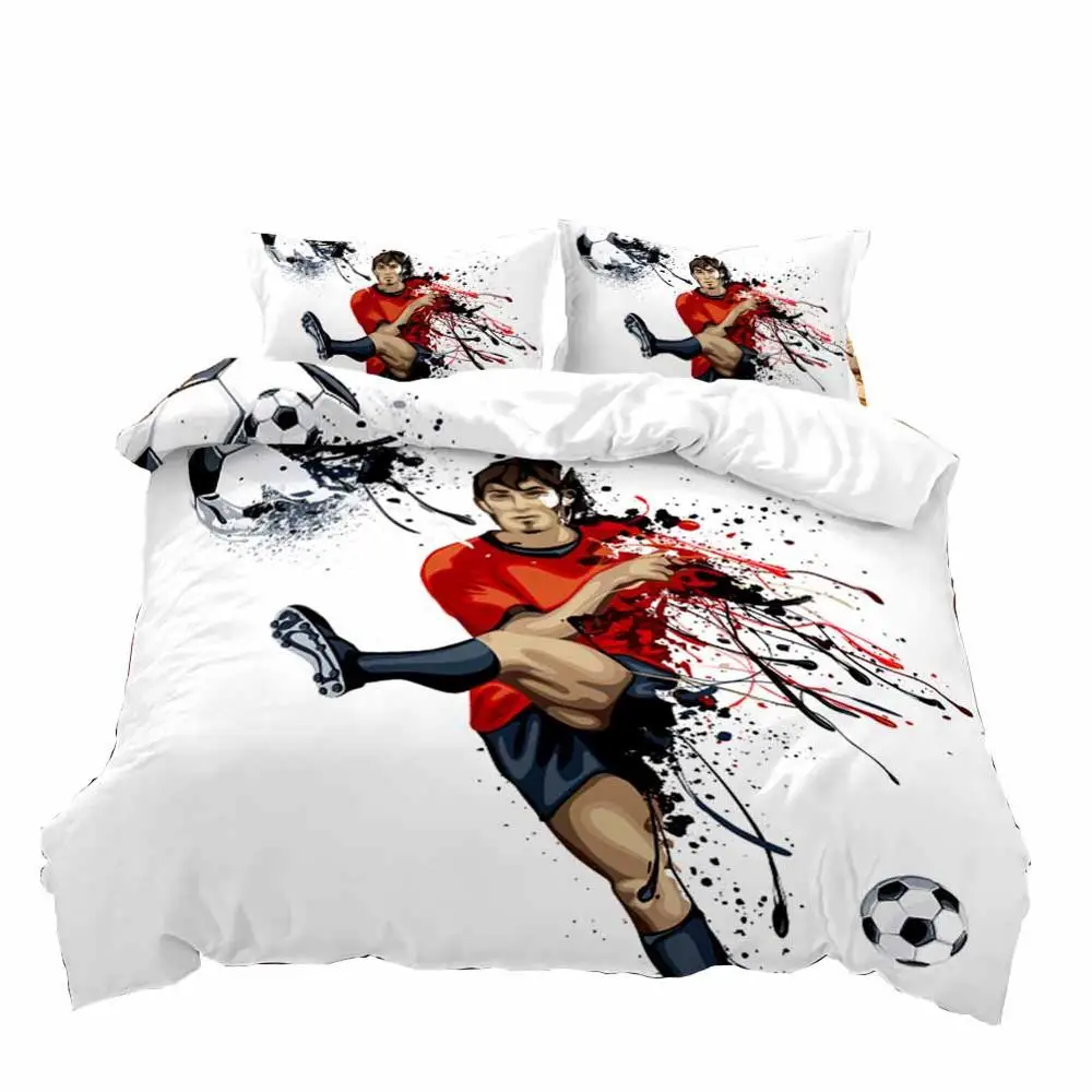 Пододеяльник KTLRR футбольной серии комплект из 3 предметов с принтом аниме