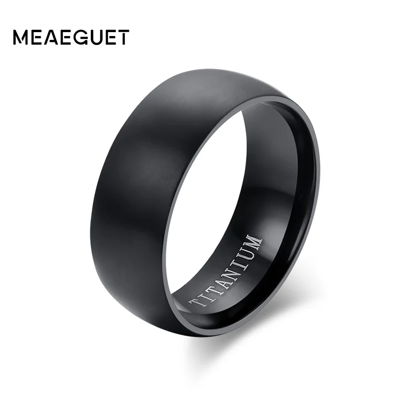 Кольца мужские и женские из настоящего титана 8 мм | Украшения аксессуары