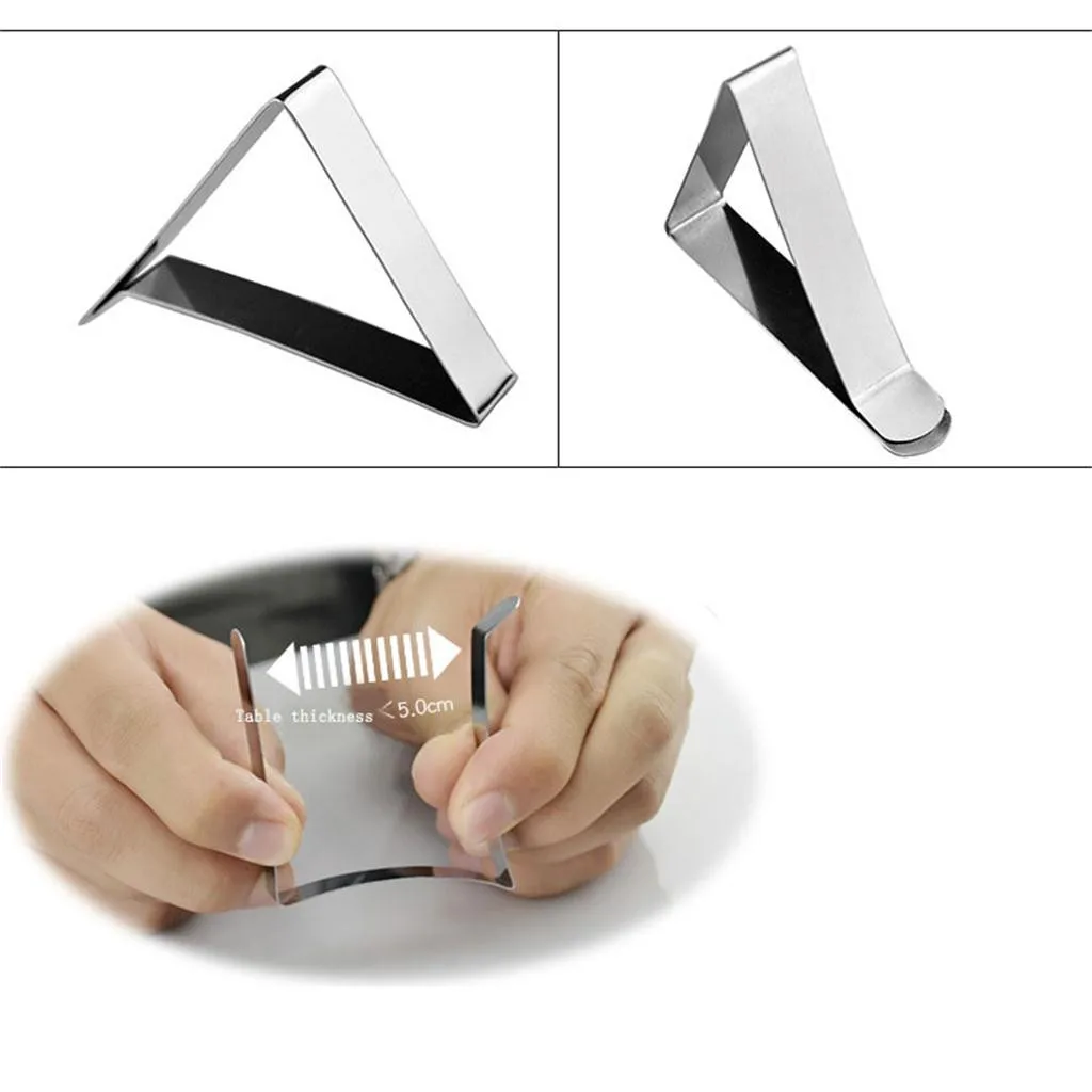 6PC Stainless Steel Tablecloth Tables Cover Clips Holder Clamps Party Tool Clip Multi-Function Sucker | Дом и сад