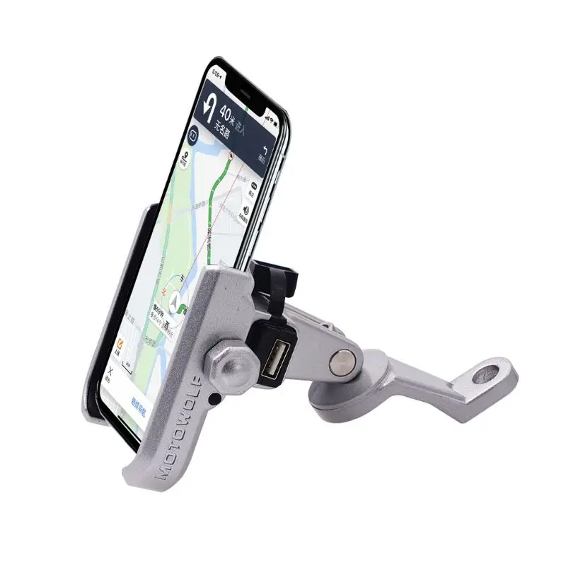 360 degree universal waterproof 12v 24v motorcycle scooter handlebar rearview mirror phone holder mount bracket usb charger for free global shipping