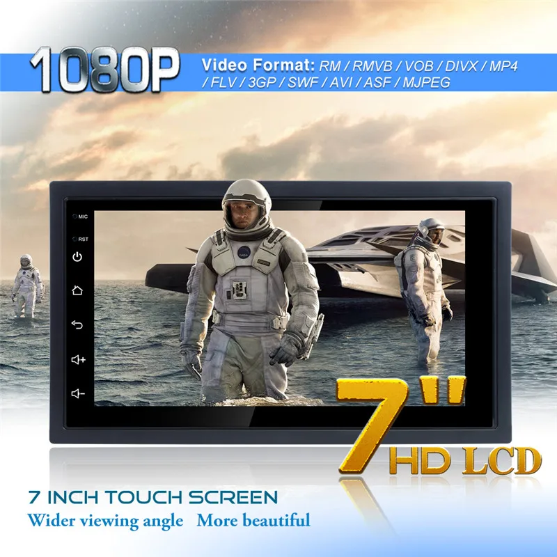 Автомагнитола 2 Din + 32 ГБ Android 8 1 7-дюймовый сенсорный ЖК-экран HD навигация Google Maps Wi-Fi