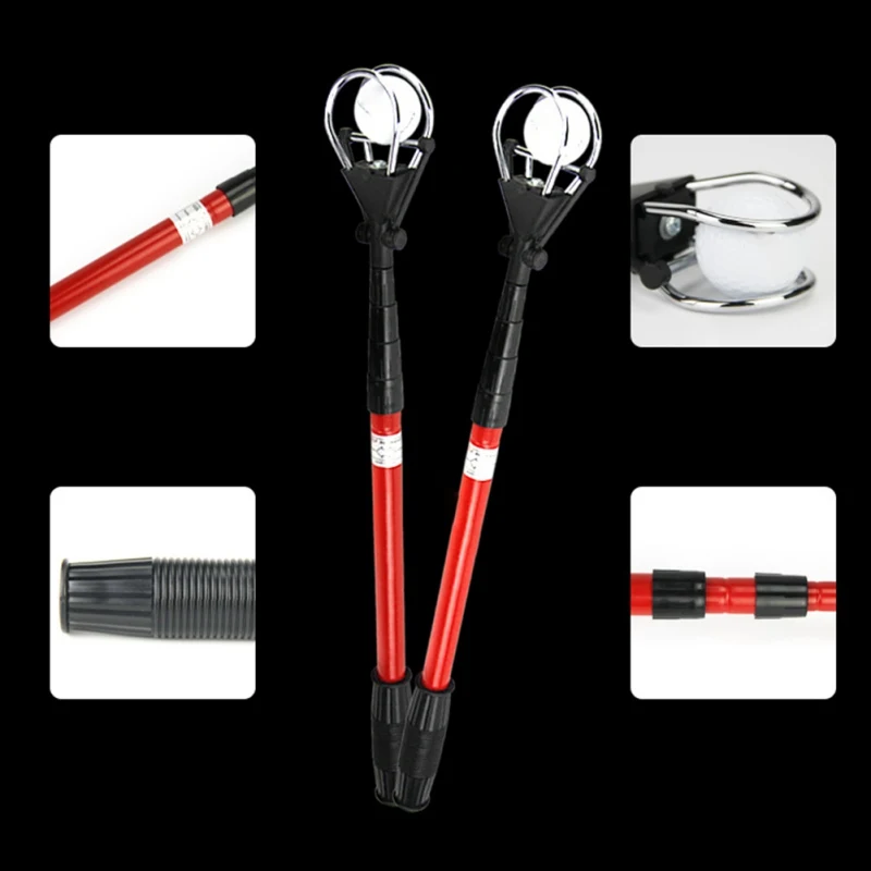 

Golf Ball Pick Up Telescopic Golf Ball Retriever Retracted Golf Pick Up Automatic Portable Scoop Pickers Locking Putter Grips
