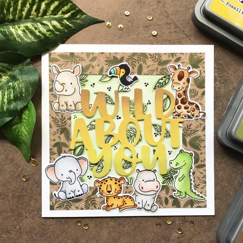 Трафареты с надписью Wild About You металлические Вырубные штампы для изготовления