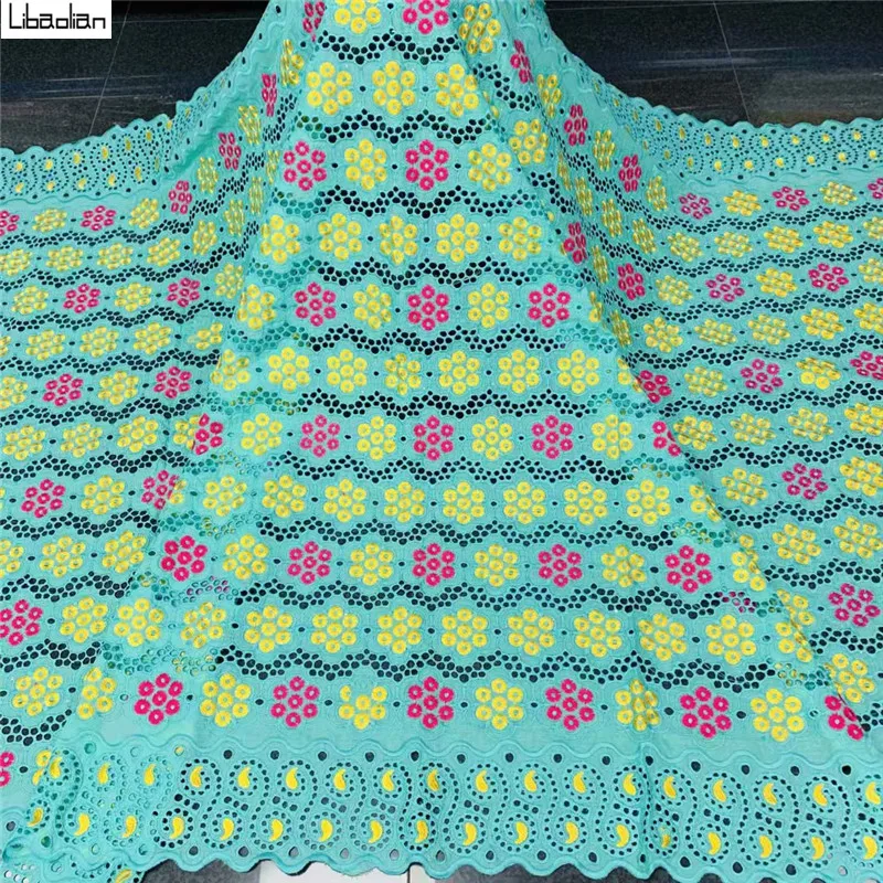 

5yards Swiss lace fabric latest Dry lace embroidery African high quality fabrics Swiss voile lace popular Dubai style bt26-30
