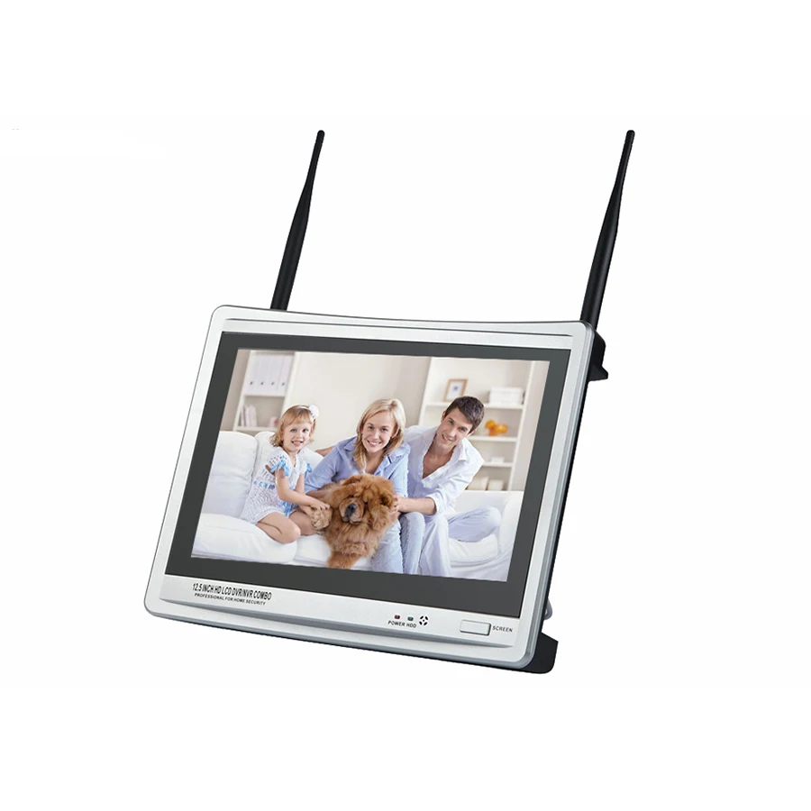 Plug &amp Play 4CH беспроводной 12 5 &quotЖК экран монитор Комплект P2P 960P 1.3MP видео