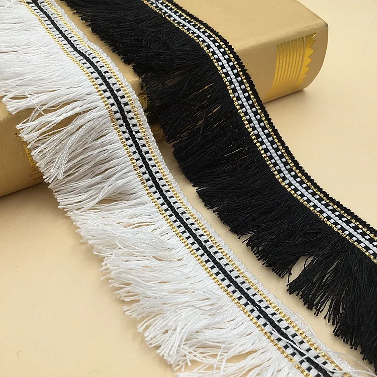 

5CM Retro Tassel Lace Ribbon Ethnic Polyester Lace Fabric Scarf Clothing Home Textile Hat Belt DIY Embroidery Lace Accessories
