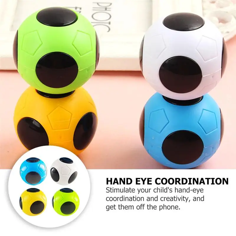4 Uds ni&ntilde;os Mini f&uacute;tbol juguetes, para la punta del dedo Gyro juguetes descompresi&oacute;n Juguetes-4