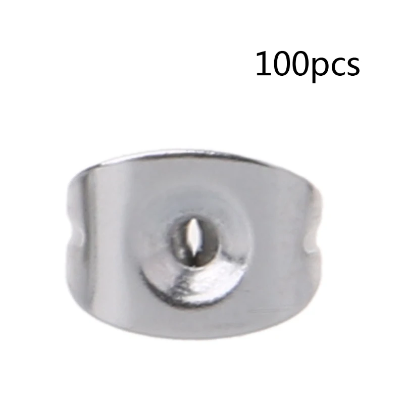 JAVRICK 100 шт бабочки клатчи стали замена серьги спицы Серебряный тон