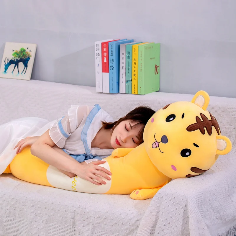

Sweet Animals Deer Plush Stuffed Long Tiger Elephant Koala Donkey Sleeping Cylindrical Pillow Bolster Plushie 55/70/90/110cm HT