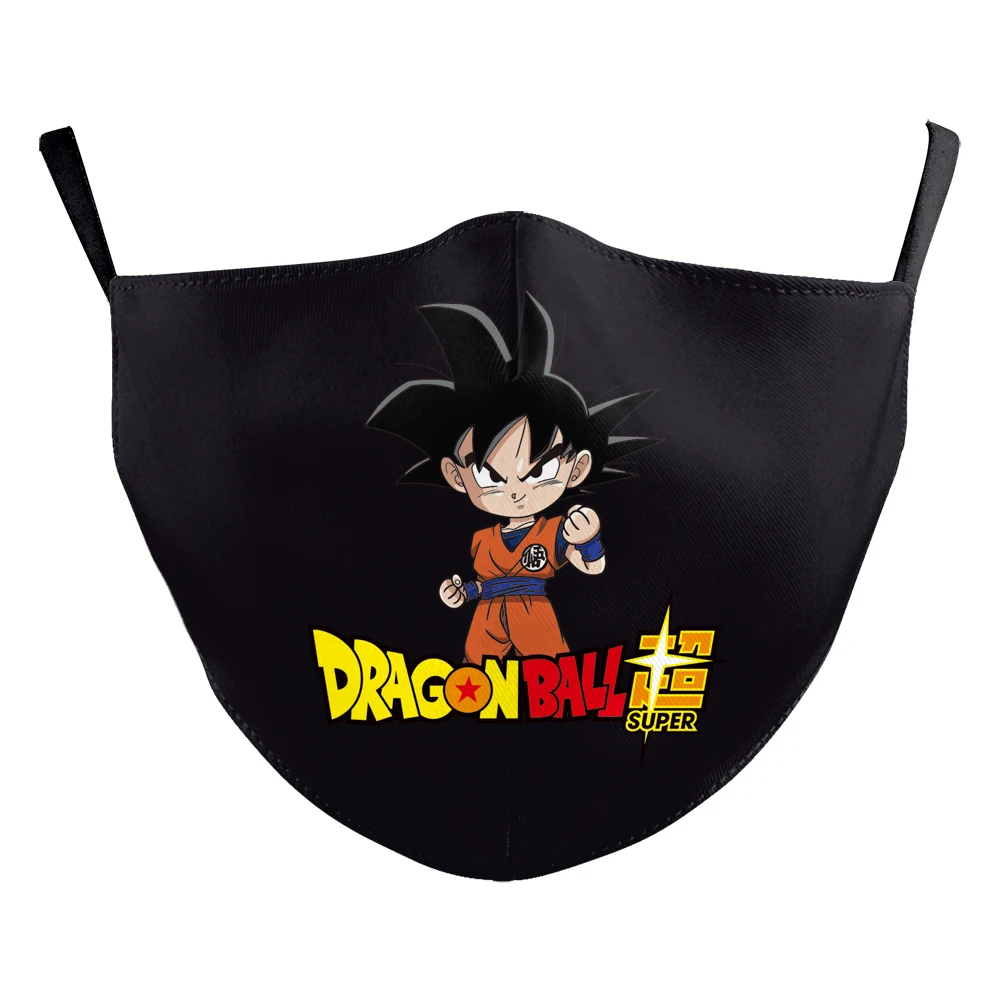 

2020 New Fashion Anime Z Face Mouth Masks Unisex Kids Adult Japan Cartoon Goku Anime Print Reusable Face Fabric Masks