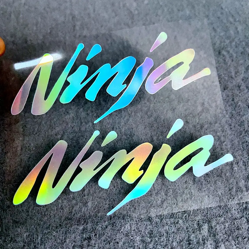 

A Pair Of DIY Reflective Motorcycle Stickers Decorate Fuel Tank Motor Side Logo Racing Kawasaki Ninja400 NINJA250 300 650