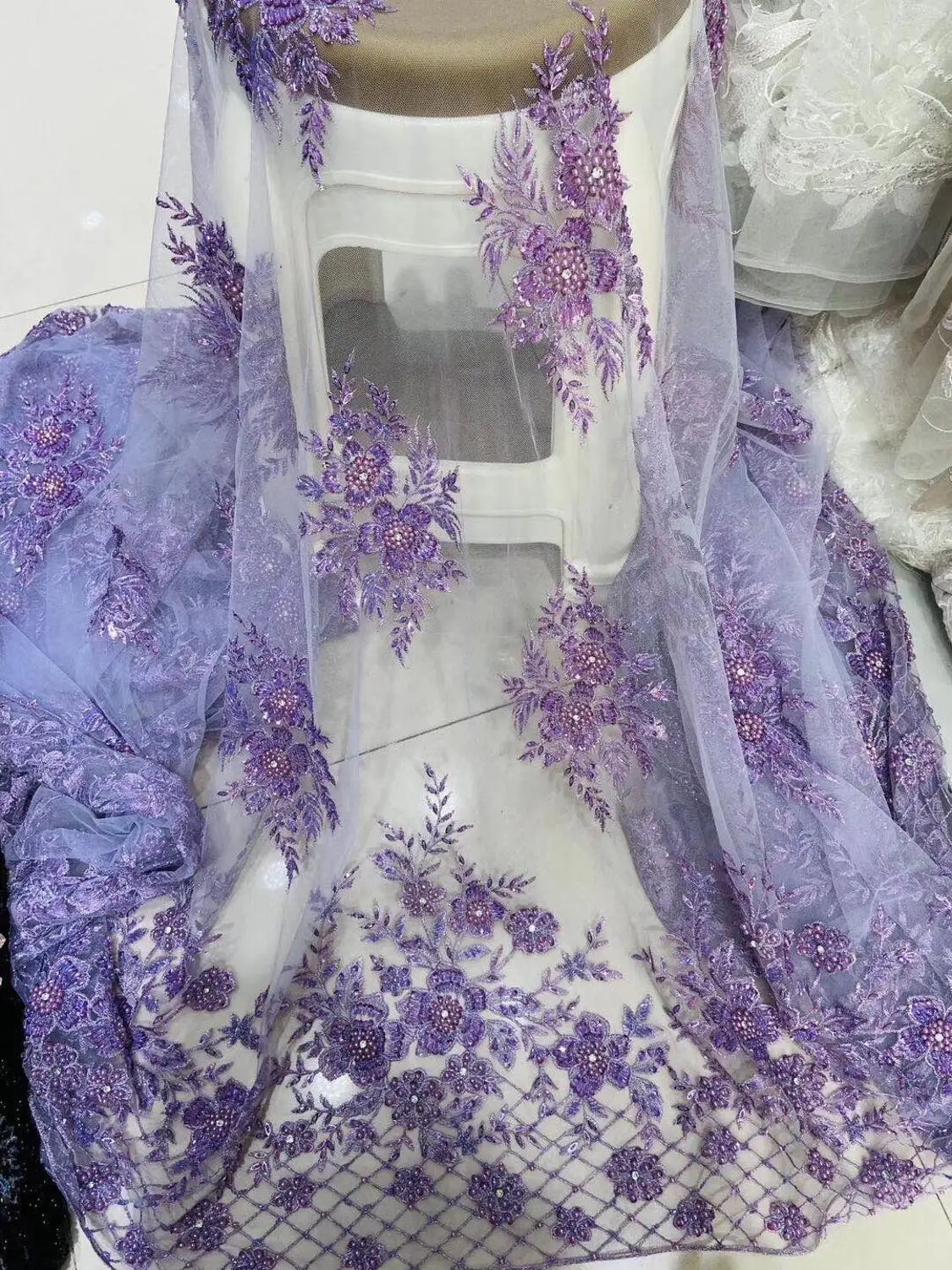 Кружевная ткань, французский Тюль с вышивкой, лидер продаж, новый дизайн SYJ-58685 года, кружевная ткань в нигерийском стиле