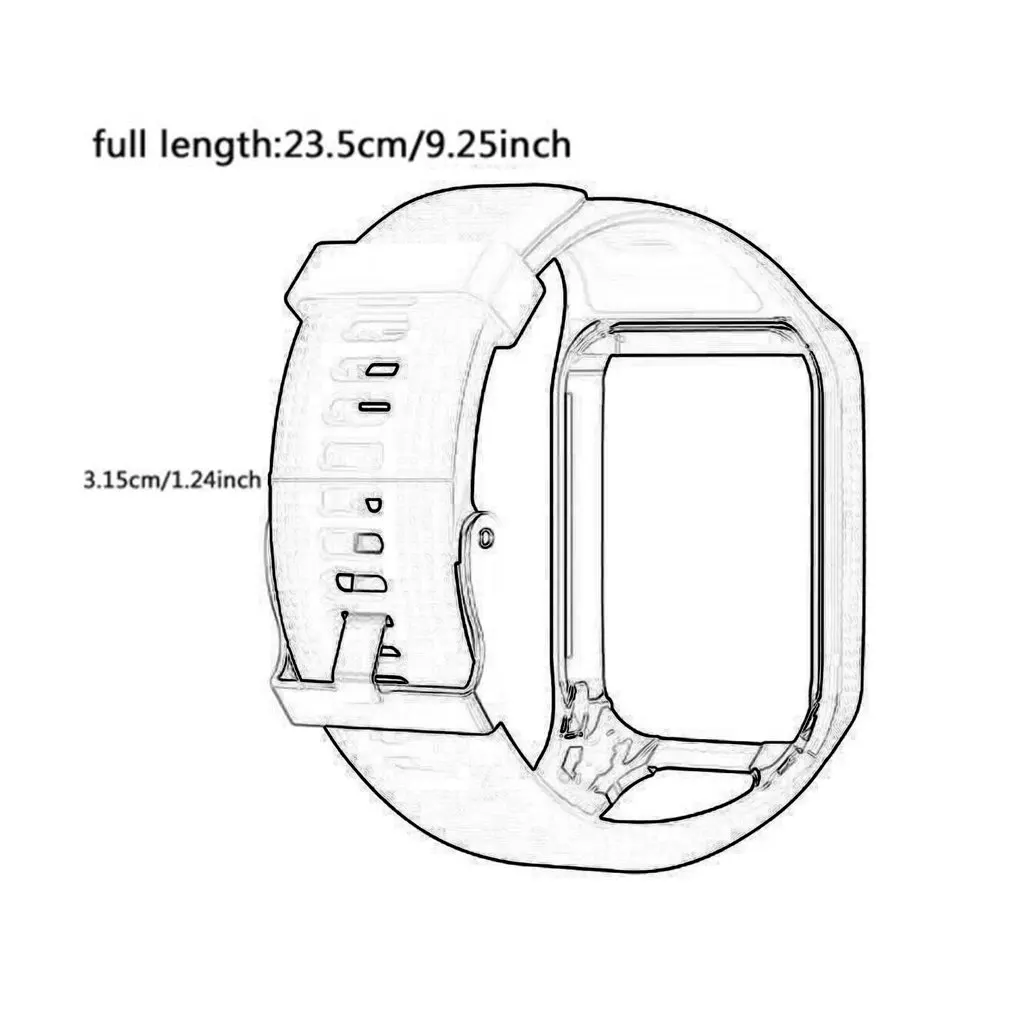 

Soft Silicone Replacement Watchband for Tom Tom 2 3 Series Watch Strap Wrist Band Strap For TomTom Runner 2 3 GPS Watch