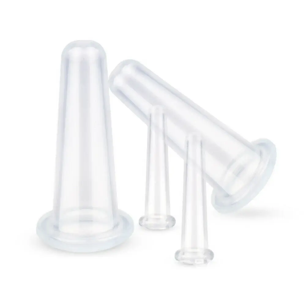 

4 Pcs Silicone Cupping Device Hygroscopic Tank Massage Portable for Women Men Home BUTT666