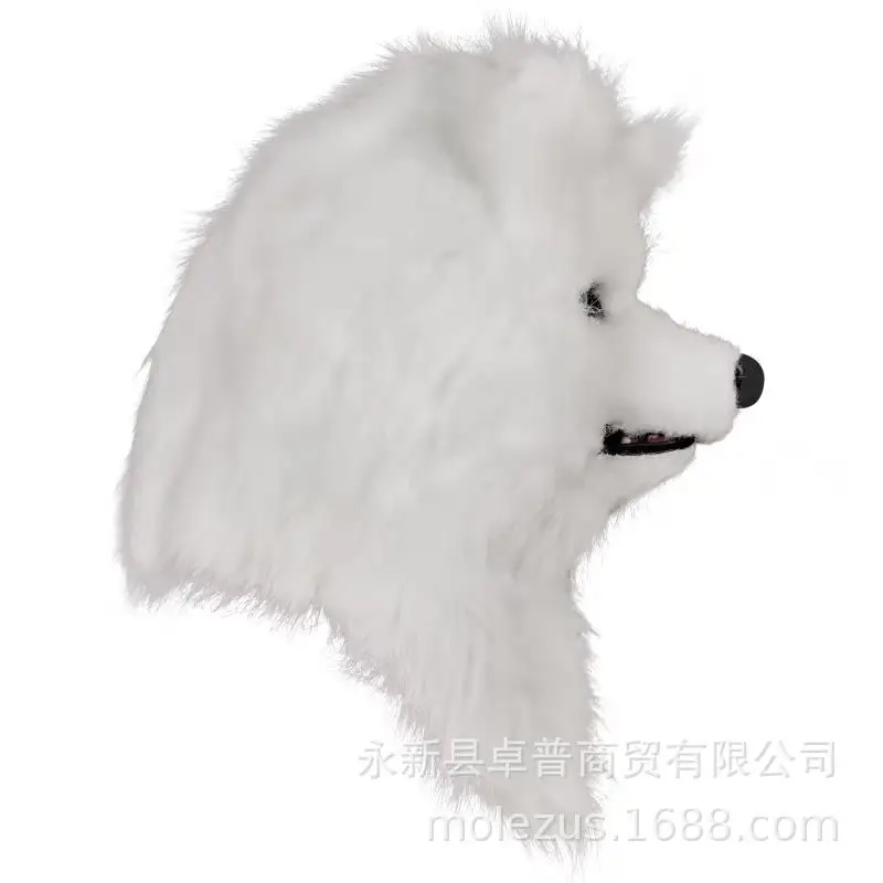 Движущаяся маска волк реалистичный Костюм Волка подвижный рот серая белая