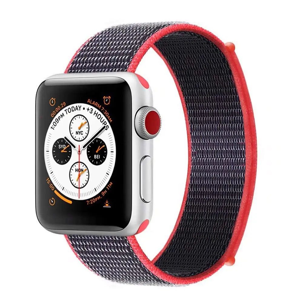 15 Нейлоновый ремешок для наручных часов Apple Watch 4 серии 3/2/1 38 мм 42 мм из мягкой дышащей ткани сменный ремешок Спортивные петли для наручных часов iwatch серии 4 40 мм 44 мм - Цвет ремешка: 15