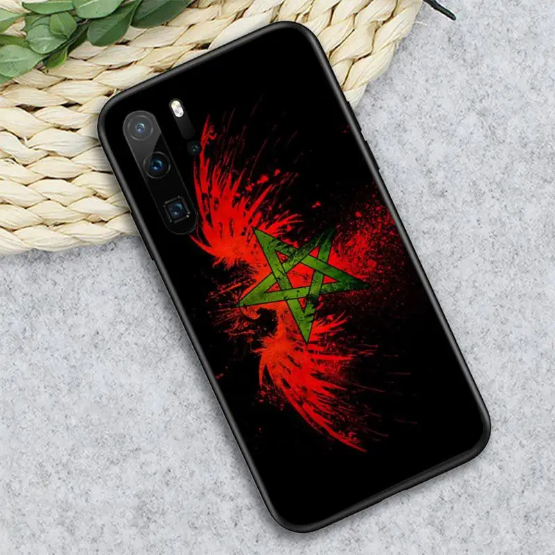 

Morocco Flag Coat Of Arms Phone Case For Huawei honor Mate P 10 20 30 40 i 9 8 pro x Lite smart 2019 nova 5t