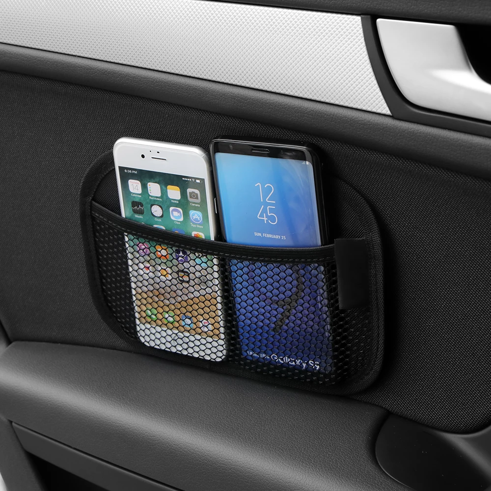 Автомобильная сетка для хранения черная 20*14 см микрофибра кожа легкая сильная