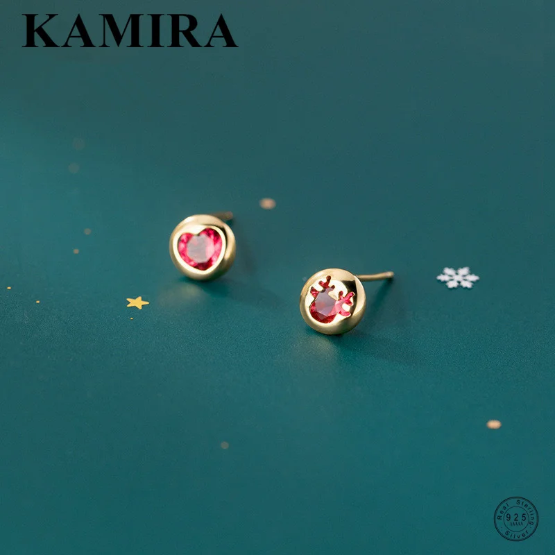 

Женские серьги-гвоздики из серебра 925 пробы с цирконом