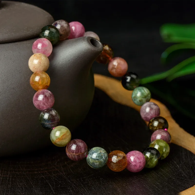 Естественное сочетание турмалинового браслета из натурального камня 6 мм 8 10