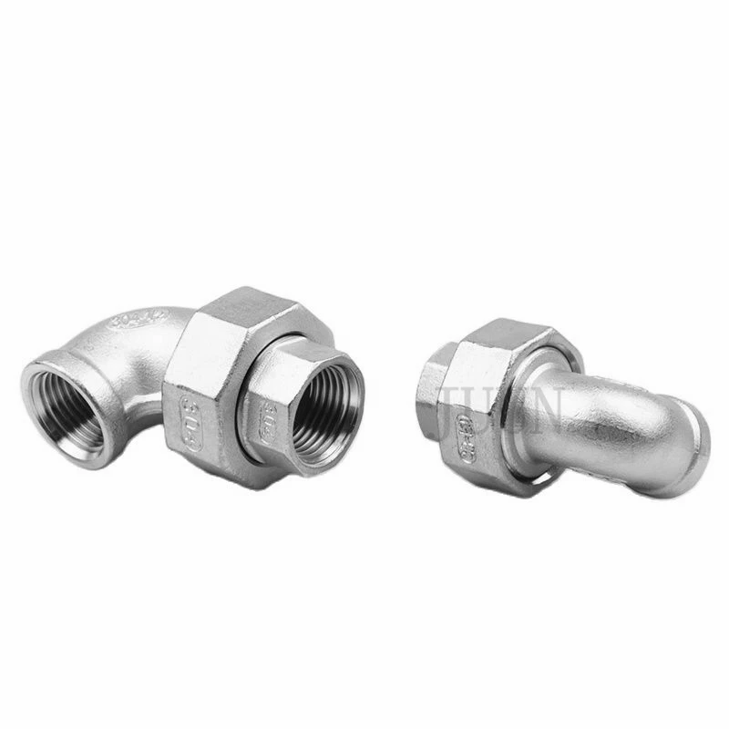 Соединительный элемент для труб из нержавеющей стали 304 с наружной резьбой BSP женского типа, угловой, с диаметром от DN8 до DN50 и дюймовыми размерами 1/4", 3/8", 1/2", 3/4", 1" и 2".