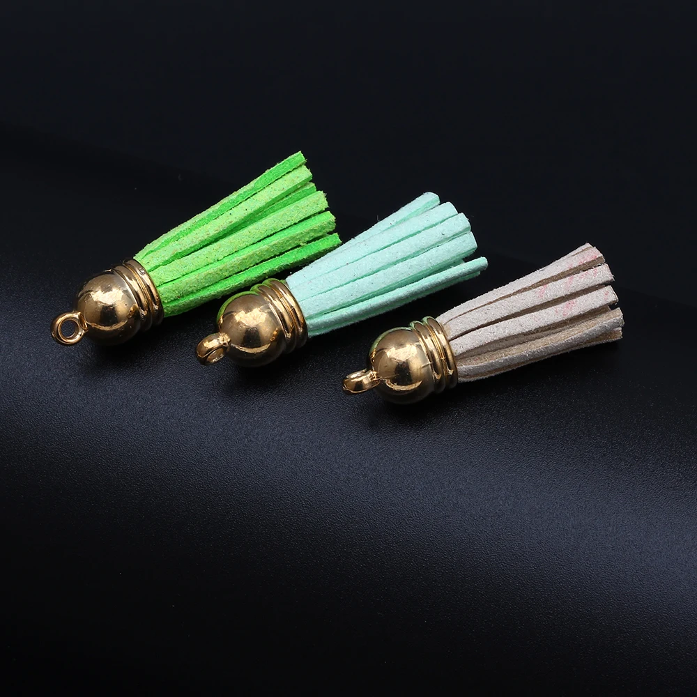 

MEIBEADS 10pcs Mixed Color Suede Tassel Keychain Cellphone Straps Jewelry Leather Tassels DIY Accessories Boucle Making UF8157