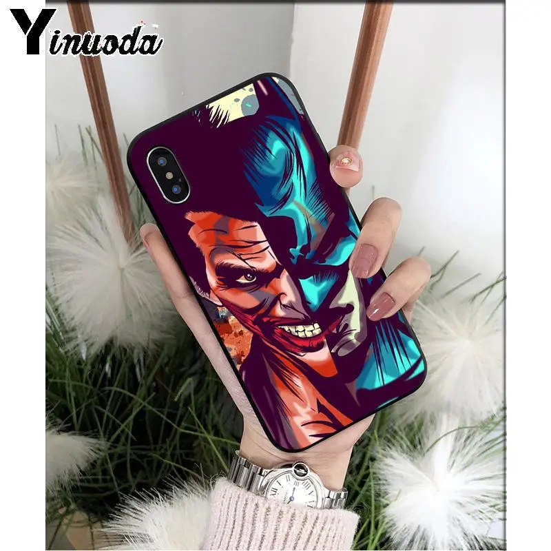 Yinuoda Batman Joker Comic TPU Soft Silicone Phone Case Cover for iPhone 8 7 6 6S Plus 5 5S SE XR X XS MAX Coque Shell