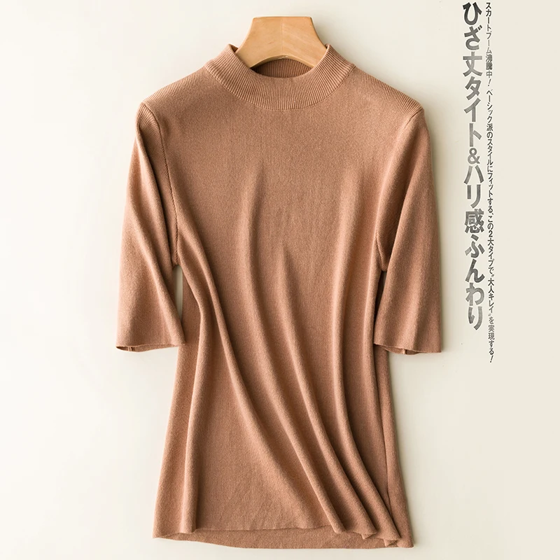 Женский кашемировый свитер Addonee трикотажный пуловер с высоким воротником и