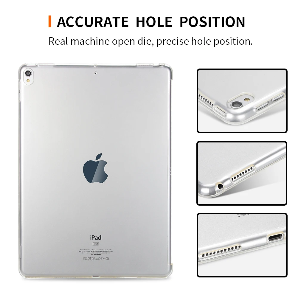 Чехол для ipad Pro 10,5, AIYOPEEN защитная оболочка Прозрачный чехол Мягкий силиконовый чехол для ipad Air 3 10,5 чехол