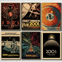 2001 a space odyssey poster2001 kraft paper poster retro wall art crafts sticker living room paint bar cafe free ship