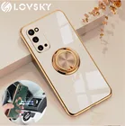 Силиконовый чехол с кольцом-держателем для Samsung S21 Uitra S20 Plus S20 FE Note 9 Note 10 Plus Note 20