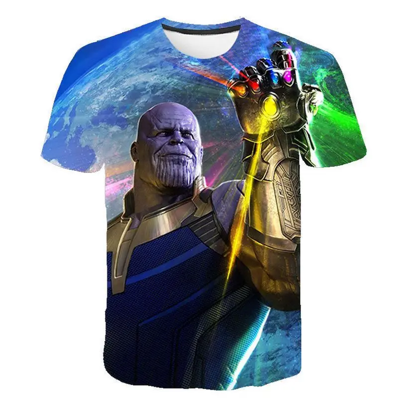 Футболка с 3d графикой Marvel Thanos Polera Hombre футболка вырезом лодочкой Homme Camiseta Masculina
