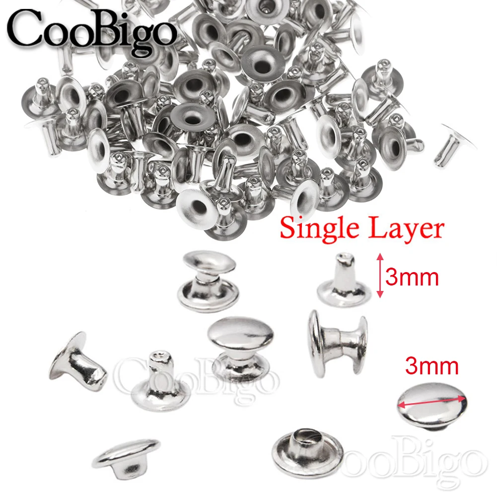 1000 комплектов заклепки-гвоздики круглые шипы для кожаных сумок ремней одежды