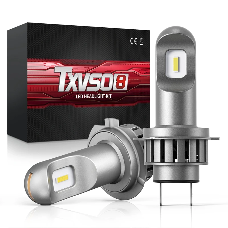 

2Pc LM H7 Car Headlight LED Canbus 50W 10000LM Beam Bulbs 6000K White IP68 Waterproof Car Turbo LED Light 2 Piece